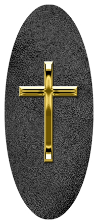 Gold Single Cross Shimmer Black